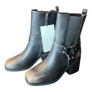 The Drop Women's Stevens Chelsea Boot Distressed Cognac Size 9.5